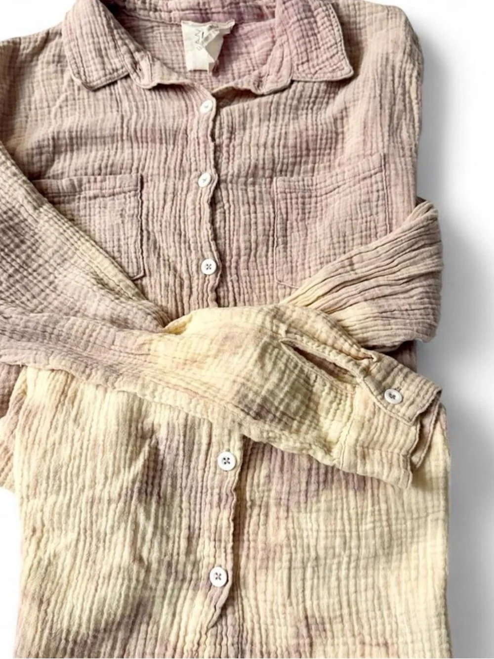 Fantastic Fawn Lavender & Mustard Tie-Dye Button Tunic - Picture 2 of 2